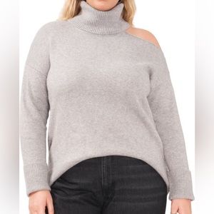 1 State great turtleneck sweater with cutout on shoulder size xs